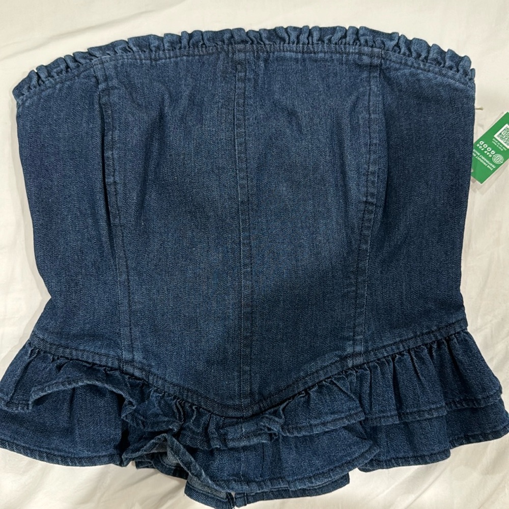 Loveshackfancy gap denim corset